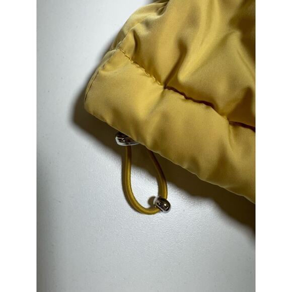 Stradivarius Women’s Puffer Coat Size Small Yellow Gold Cozy Core - Picture 10 of 14